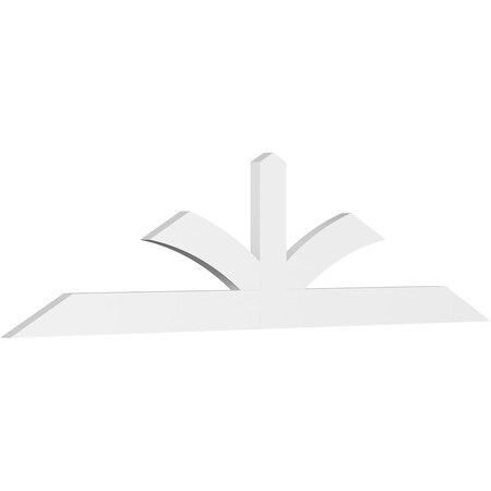 Ekena Millwork Richland Architectural Grade PVC Gable Bracket, 108"W x 27"H x 2"D x 6"F, 6/12 Pitch GBP108X27X0206RIC00